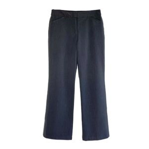 Nicole Miller Charcoal Gray Flat Front Career Office Pants
